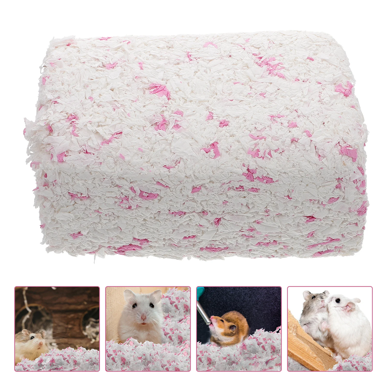 

1 Bag Paper Bedding Safe Small Pets Hamster Guinea Pigs Rabbit Absorbent Cage Liner Nesting Material Pet Paper Sawdust