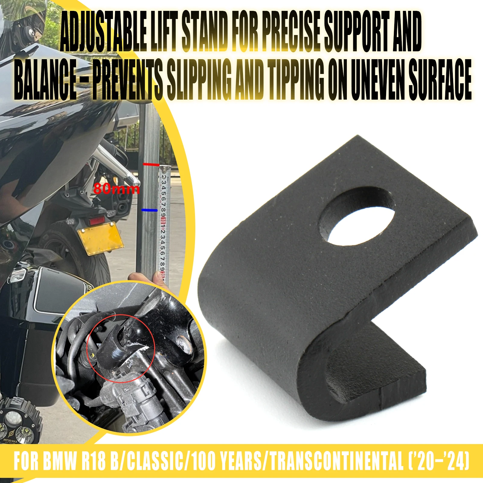 For R18 Classic B Transcontinental 2020-2024 Motorcycle Side Stand Adjustable Parking Stabilizer Lifting Handle Bracket