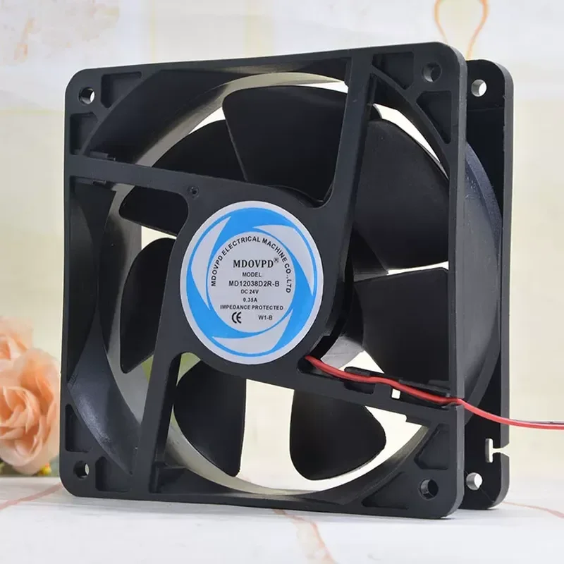 Large air volume ball bearing MDOVPD 24V 0.35A 12038 MD12038D2R-B 12cm fan