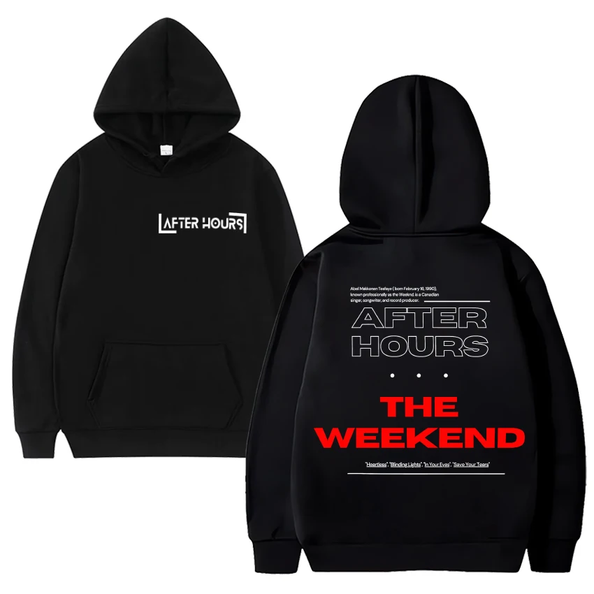 The Weekend album After Hours Print Hoodie Autumn Winter Unisex Casual Fleece Long sleeve Sweatshirt Men Women vintage pullovers