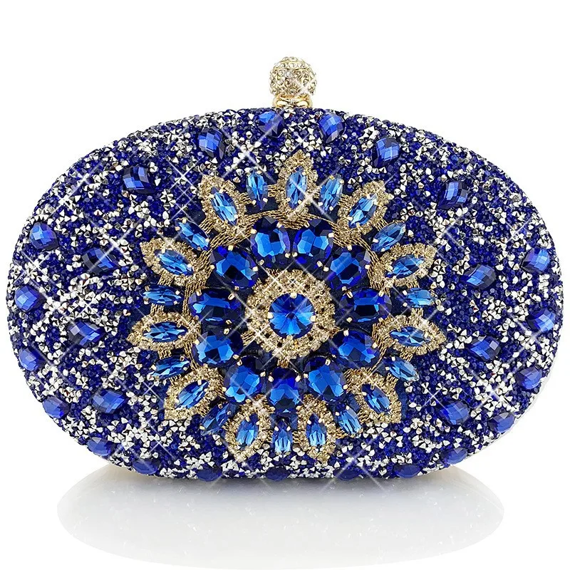 New Ladies' High-End Dinner Bag Beaded Rhinestones Dinner Bag Crystal Clutch Bag Ladies Wedding Handbag Party Bridal Handbag