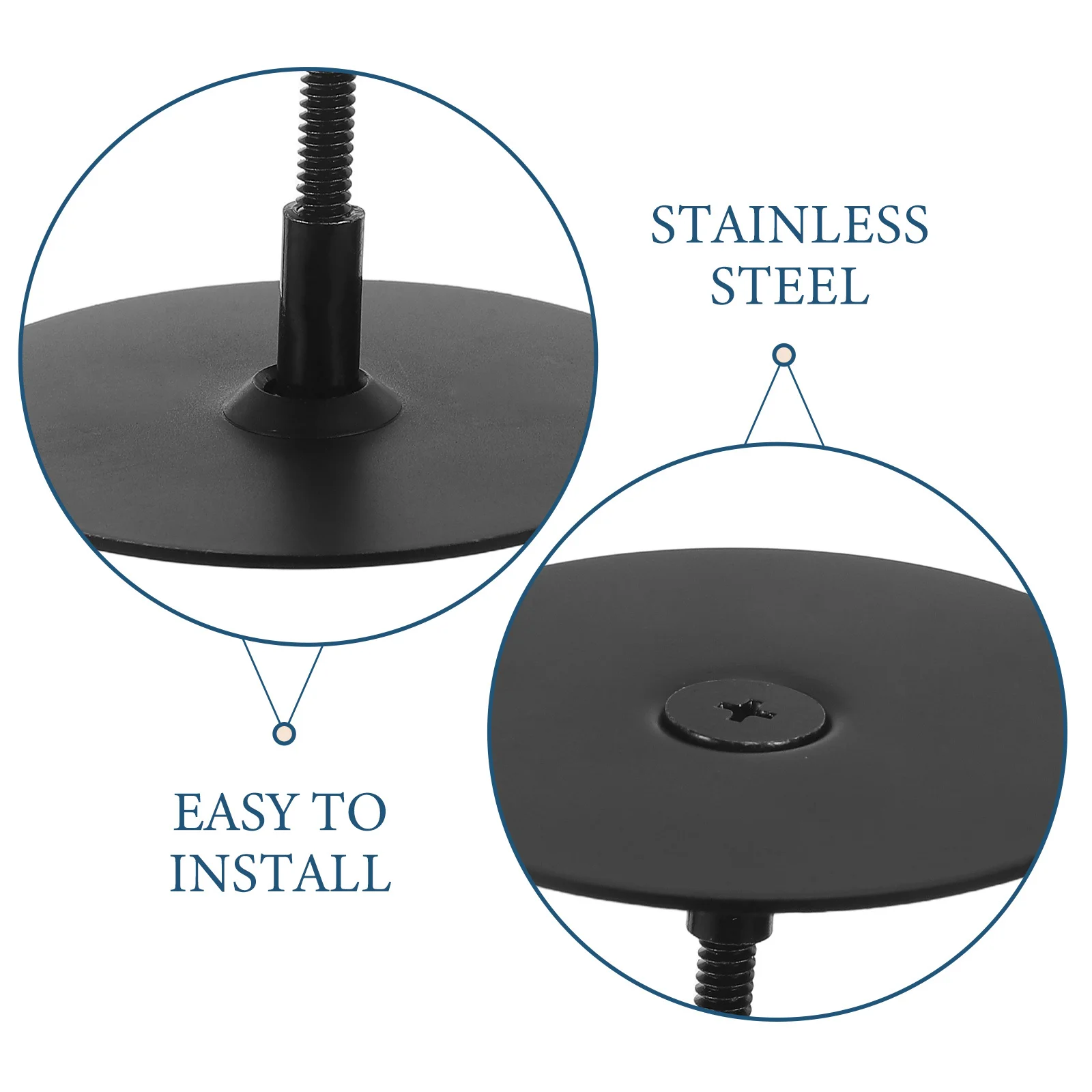 Zestaw Osłonki na Otwór na Zamek ze Stali Nierdzewnej 2.6\\\\\\\" Okrągła Metalowa Zaślepka na Otwór na Zamek do Drzwi Wejściowych, Zabezpieczenie Drzwi, Osłona na Gałkę Drzwi, Elementy Montażowe