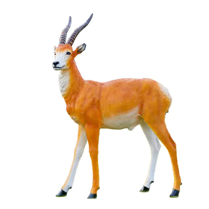 Simulation African Tibetan Antelope Sculpture Ornament Sales Office Outdoor Beauty Chen Garden Landscape Animal Decoration