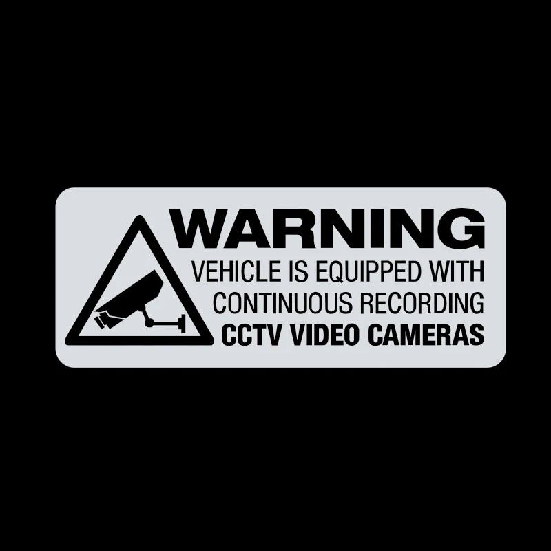 10x4cm WARNING RECORDING CCTV ON BOARD Dashcam Safety Car Window Decal PVC Waterproof Sticker Car Decoration