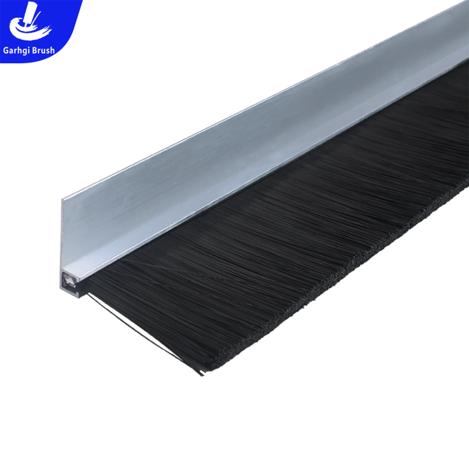 F Type Strip Sealing Brush H Holder Industrial Door Window Sweep Weather Barn Dock CNC Machine Enclosure Dust Noise Insect Proof