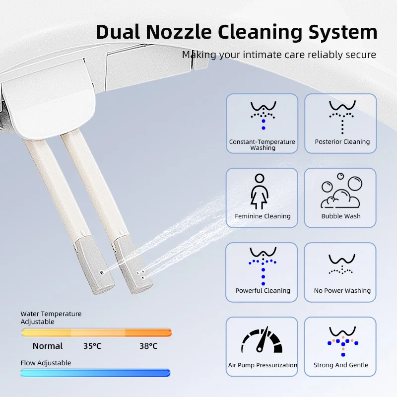Cheap automatic slow-closing electronic heating intelligent U-shaped toilet seat with remote control function