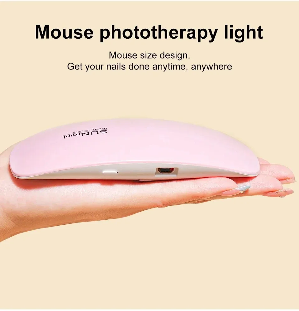 Mini UV LED Nail Curing Lamp Bendable USB Light For Fast Drying Eyelash Extensions Glue Nail Polish Gel Manicure Tool