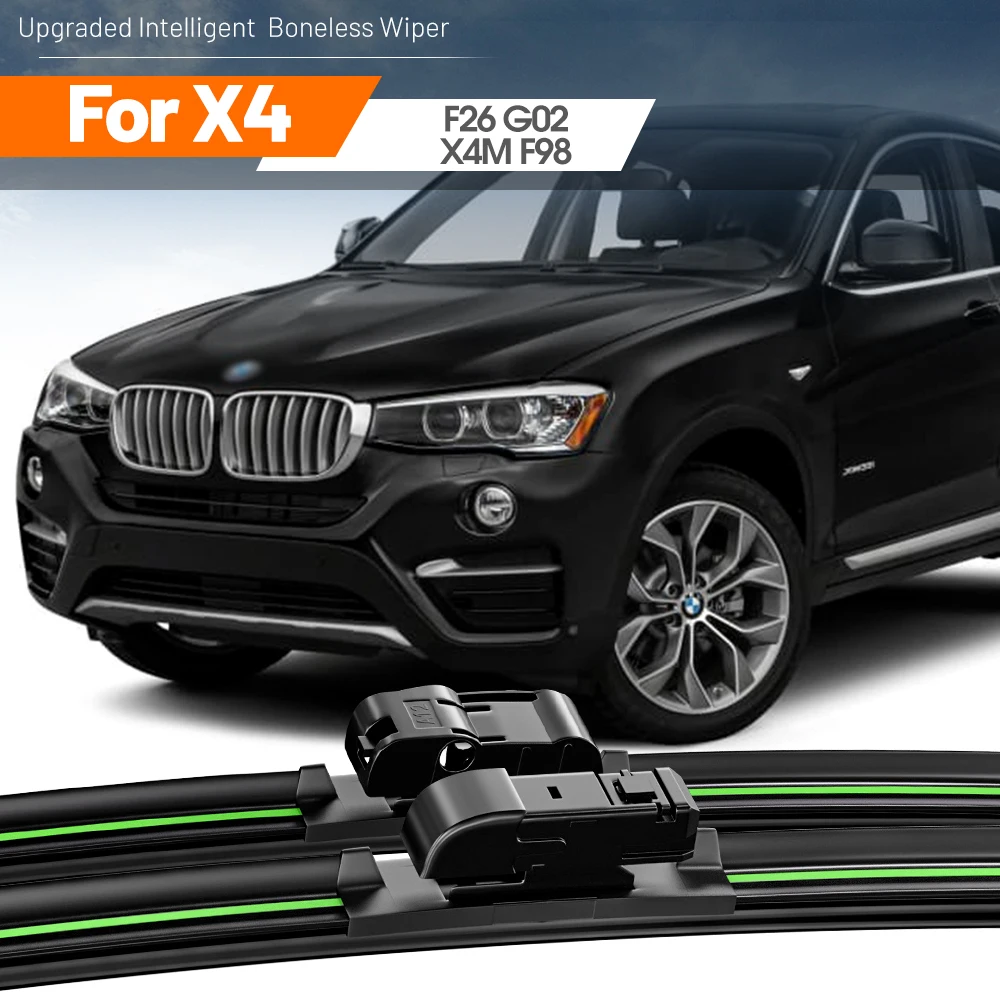 

2pcs For BMW X4 F26 G02 X4M F98 2014-2023 Front Windshield Wiper Blades 2015 2016 2019 2020 2022 Windscreen Window Accessories