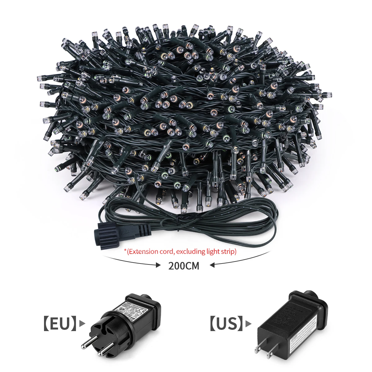 LED Christmas Party Light 8 Modes Holiday Wedding Decoration Fairy Lights 10m 30m 50m 100m House Decor Power Plug String Lamp