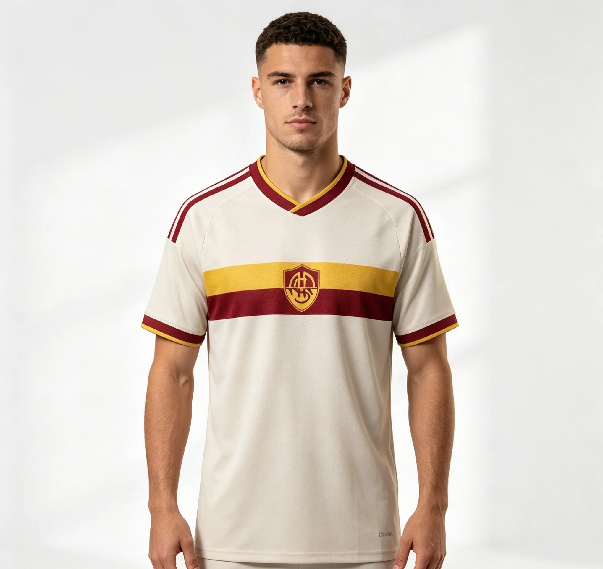 26-27 Roma Vintage Fußballtrikot, Herren Sommer Neues 3D-Druck Sport-T-Shirt, Atmungsaktives Schnelltrocknendes Trainings-Sweatshirt – Detail 1