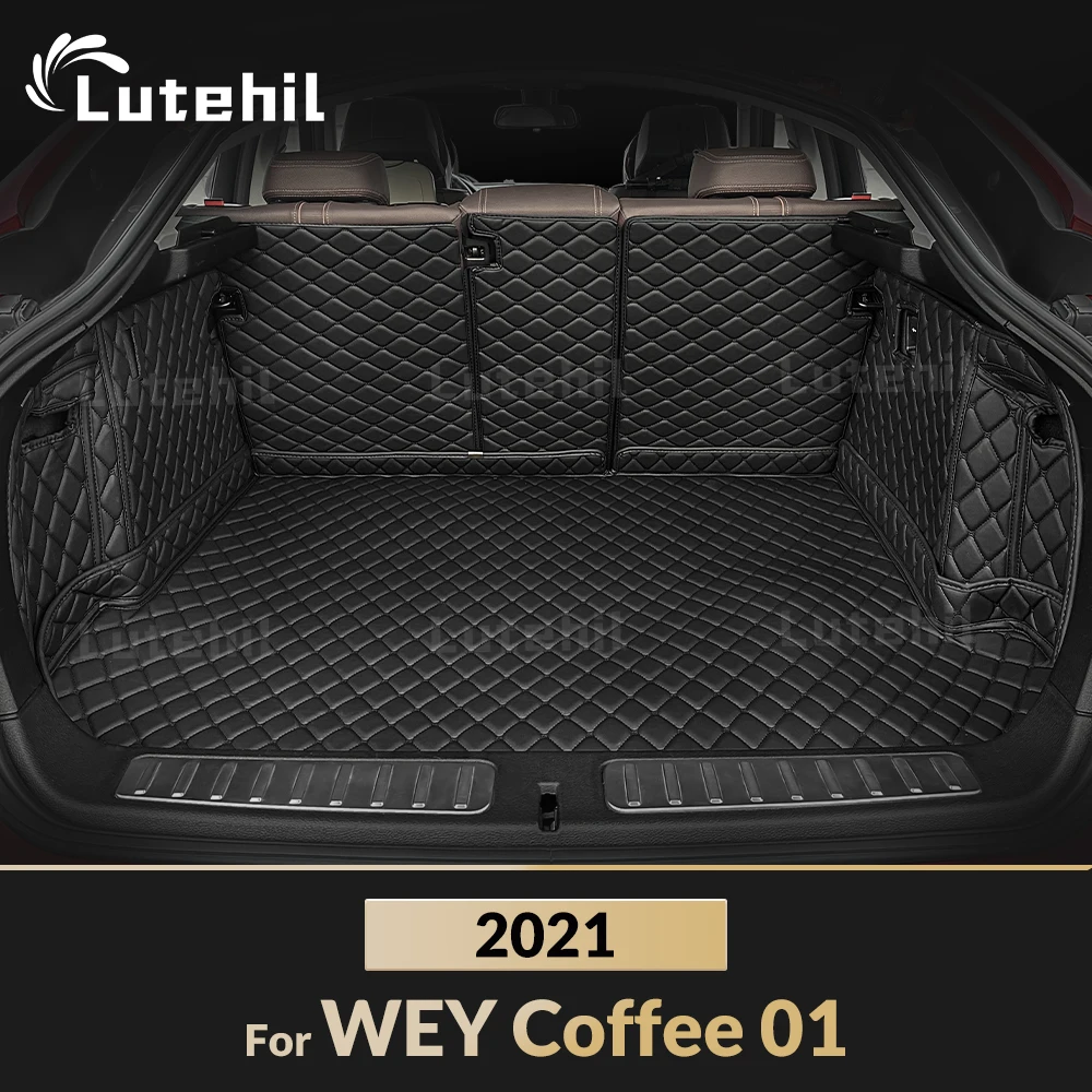 For WEY Coffee 01 2021 Auto Full Coverage Trunk Mat Lutehil Car Boot Cover Pad Cargo Liner Interior Accessories