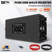 DATOUBOSS Car Inverter Continuous Power 2000W Peak Power 4000W DC12V-24V to AC220V-240V Portable DN-03 Pure Sine Wave Inverter