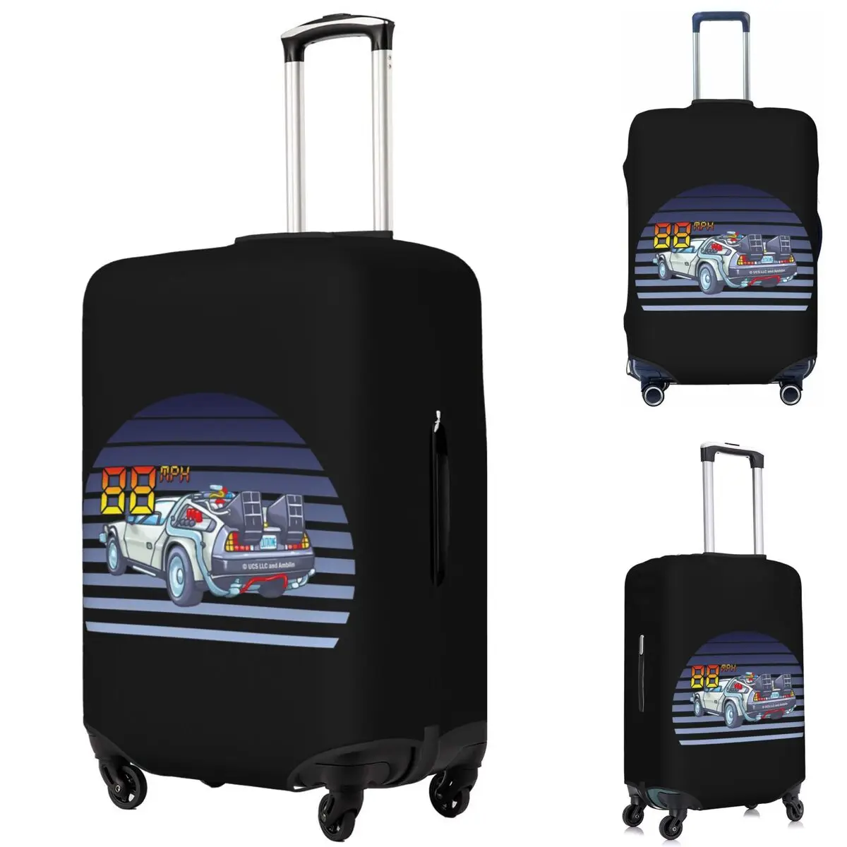 

DeLorean Back To The Future Suitcase Cover Protection Elastic Travel Luggage Protector Covers for 18-32 Inch