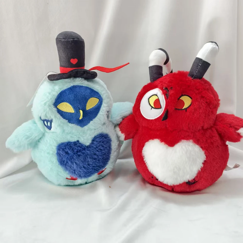 

25cm Stuffed Cosplay Hotel Hazbin Vox Anime Animation Helluva Boss Husk Devil Bird Character Plush Toy Cute Cartoon Plushie Doll