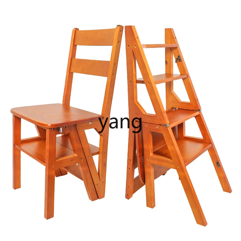 

Lmm solid wood dual-purpose stair chair stool multi-functional household thickened climbing stool