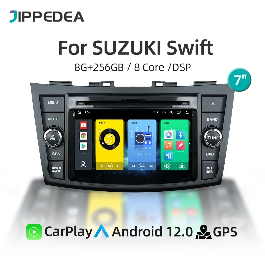 

Автомобильный мультимедийный DVD-плеер Android 13 для SUZUKI Swift 2011-2012 CarPlay GPS-навигация RDS DSP 4G WiFi Bluetooth головное устройство