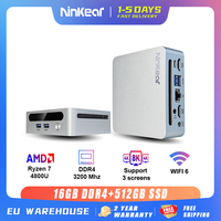 Ninkear N4 MINI PC AMD Ryzen™ 7 4800U UP to 4.20GHz 16GB DDR4+512GB SSD WIFI 6 BT5.2 Support 8K Three Screen Windows 11