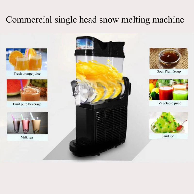 

Commercial Frozen Slushy Machine One Tanks Juicer Slush Fruit Maker 12L X 3 Snow Melting Machine