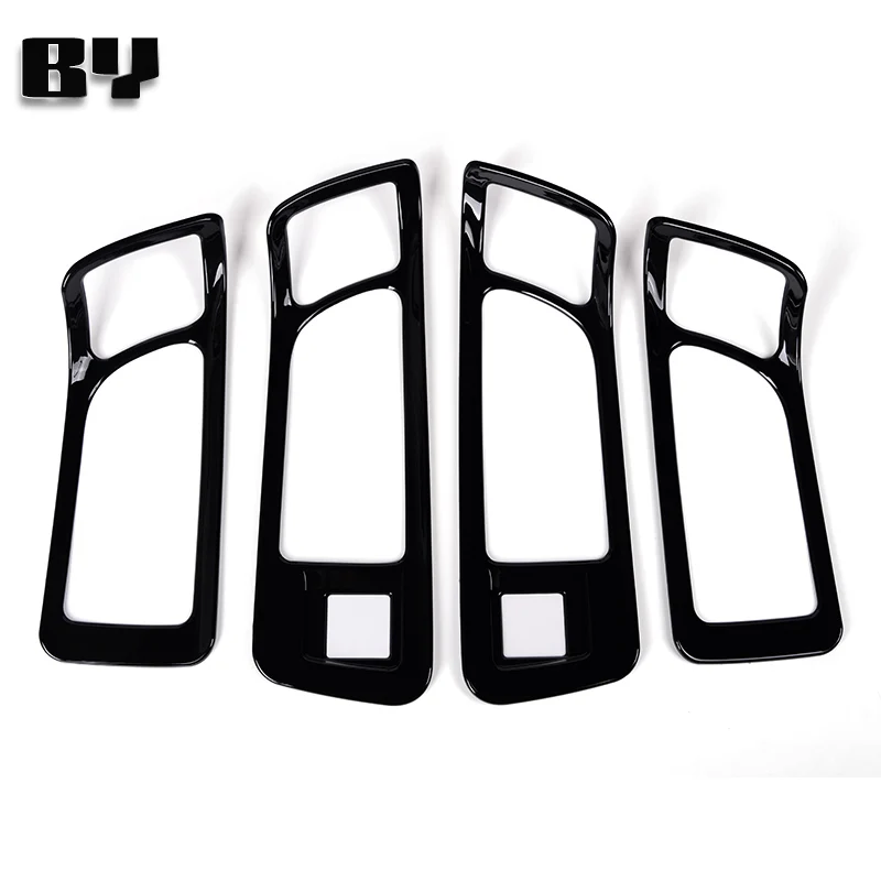 4 Pcs For Land Rover Discovery Sport 2015-2017 ABS Glossy Black Interior Door Handle Frame Trim Sticker Accessories