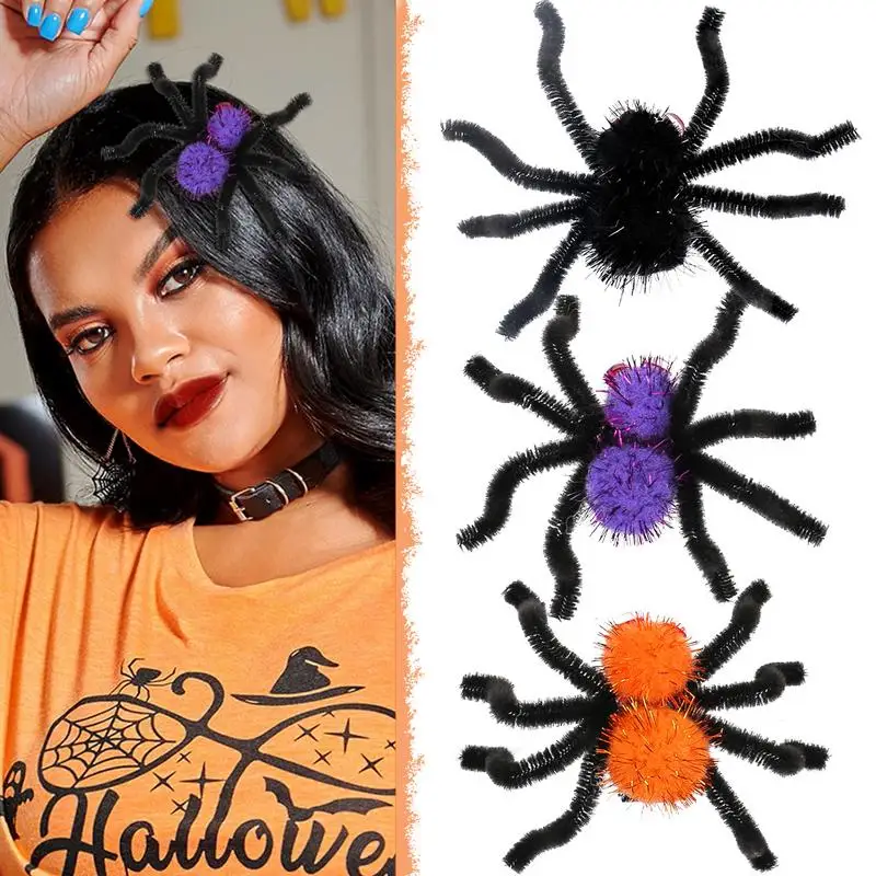 1PC Halloween Spider Hair Clips For Baby Girls Cute Animal Hairpin Barrettes Kids Headdress Hair Accessories Party Decor