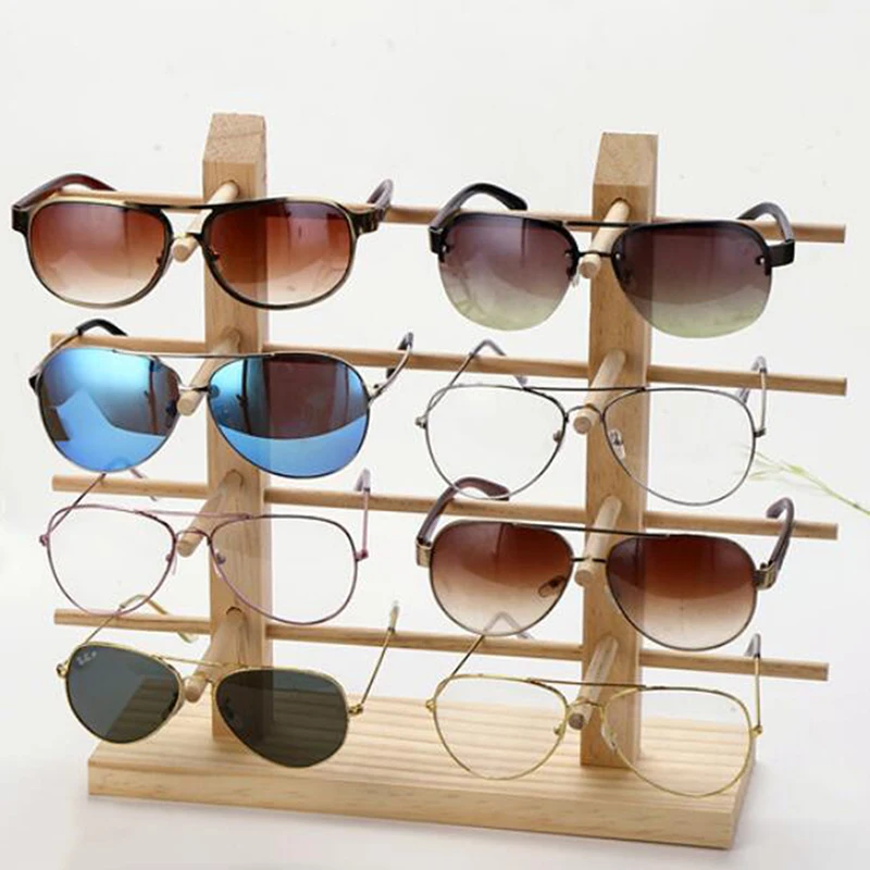 Multi Layers Wood Sunglass Display Racks Shelf Eyeglasses Show Stand Jewelry Holder For Multi Pairs Glasses Showcase Women