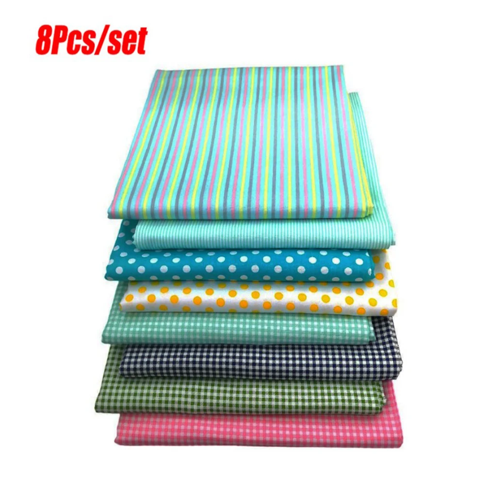 100% Cotton Farbric 8 Pcs for Sewing DIY Hand-made Clothes Dresses Sewing Material Brocade Fabric