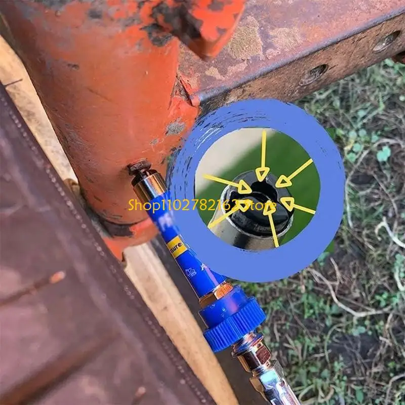 

547B Rapid Locking Release Grease Coupler Heavy Duty Design Universal Grease Guns Adapter High Pressure Oil Injection Nozzle