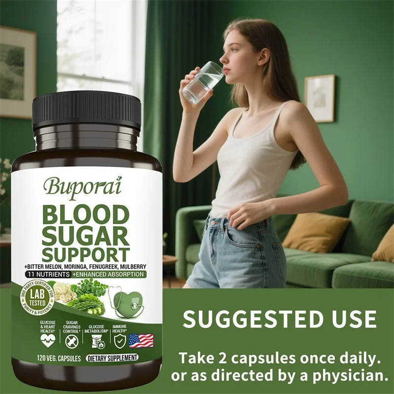 Dukungan Gula Darah - Meningkatkan Metabolisme Gula Darah, Menjaga Kadar Gula Darah Normal, Meningkatkan Kekebalan Tubuh, Non-GMO