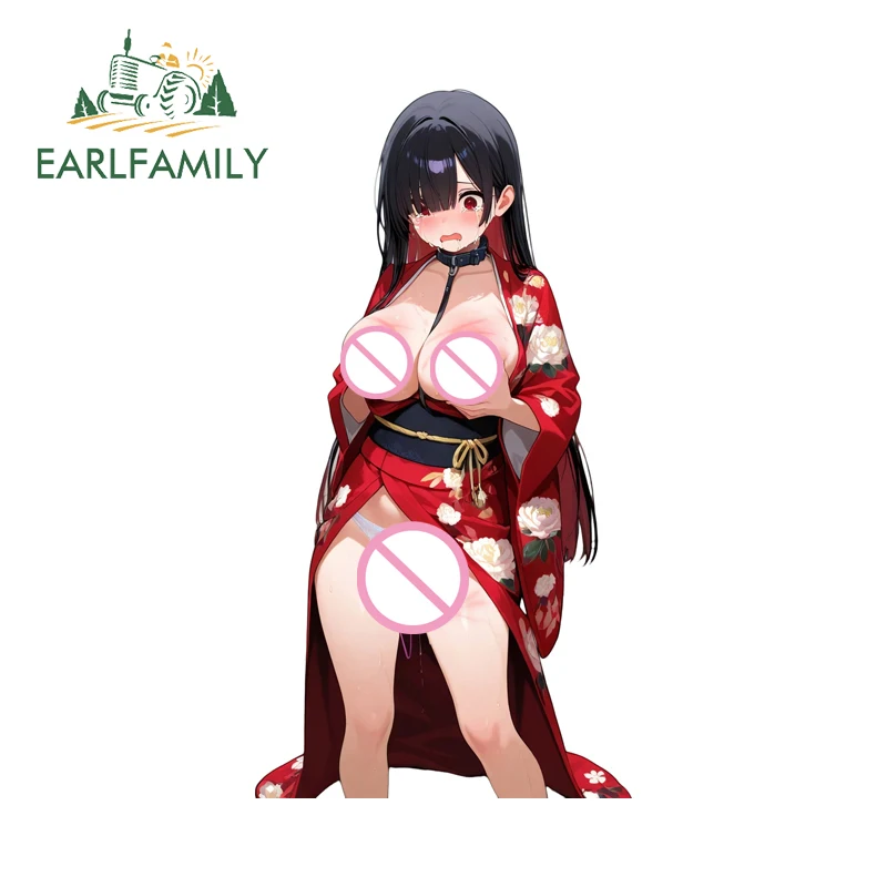 EARLFAMILY اليابانية Loli SM ملصقات السيارات فتاة سوط في الصدر مقاوم للماء داخلي ملصق Creativite اكسسوارات السيارات RV VAN ATV