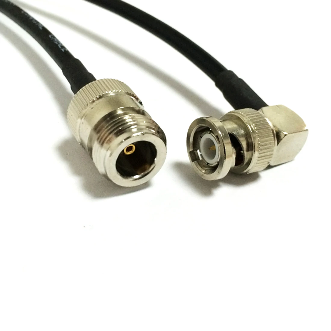 1PC New N  Female Jack  Connector Switch BNC  Male Plug Right Angle  Convertor RG58 Cable Wholesale  Fast Ship 50CM 20