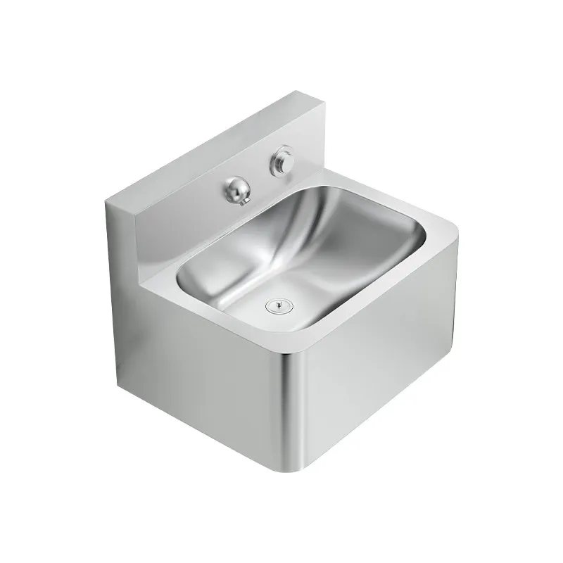 

Stainless steel wash basin, bathroom, wall-mounted washbasin, press out the faucet, wash basin, delay valve, noodle basin