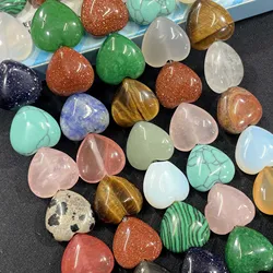 Natural Stone Heart Shape Crystal Agates Quartz Beads For Jewelry Making DIY Bracelet Necklace Accessories 10 12 14 16 20MM