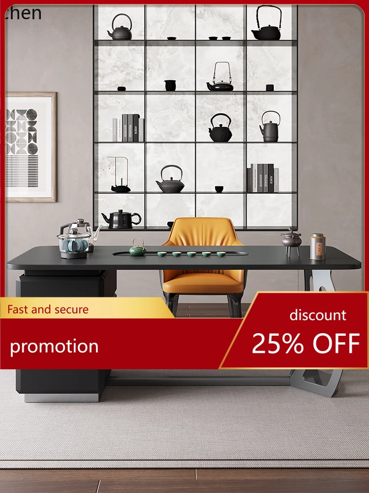 

YFY Stone Plate Kombucha Desk with Kettle Double-Use Tea Table