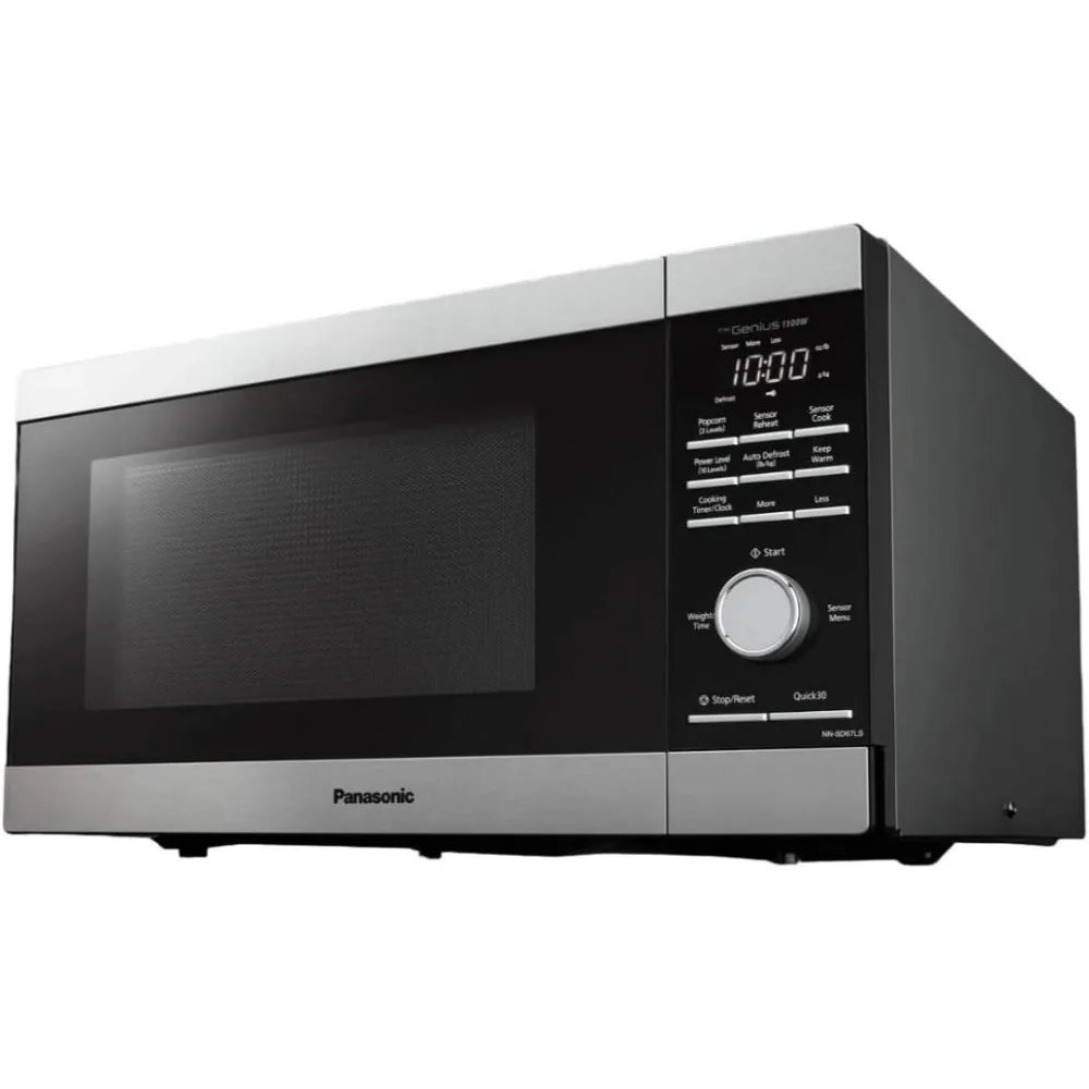 1100W with Genius Sensor Cook and Auto Defrost Countertop Microwave Oven, 1.3 cu ft, Stainless Steel