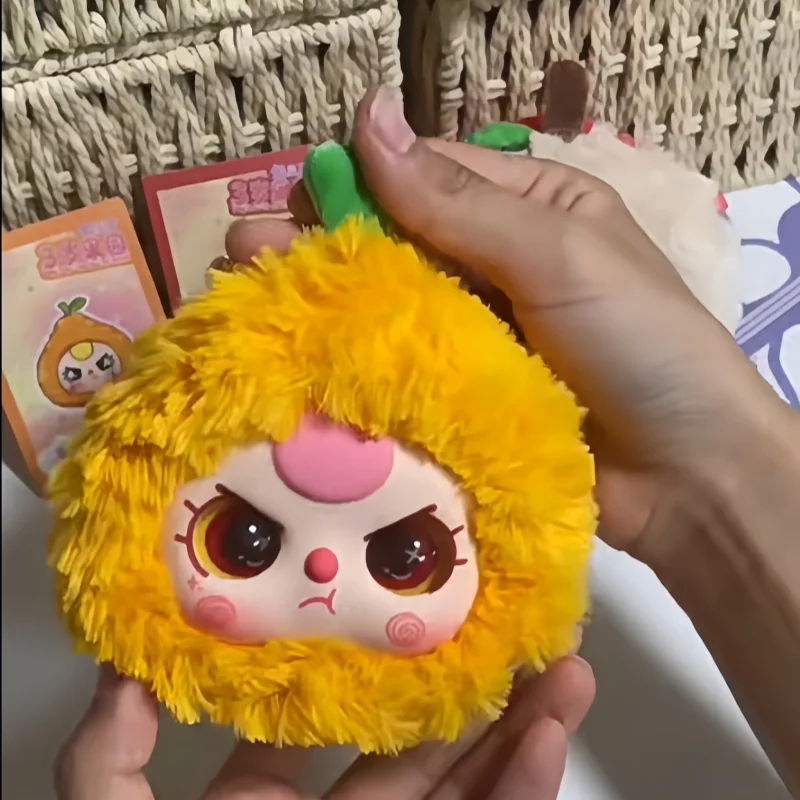Genuino ufficiale Baby Three Yaya Fun Fruits Series Scatola cieca alla moda Peluche Appeso Ornamento Simpatico regalo per bambole da collezione per ragazze