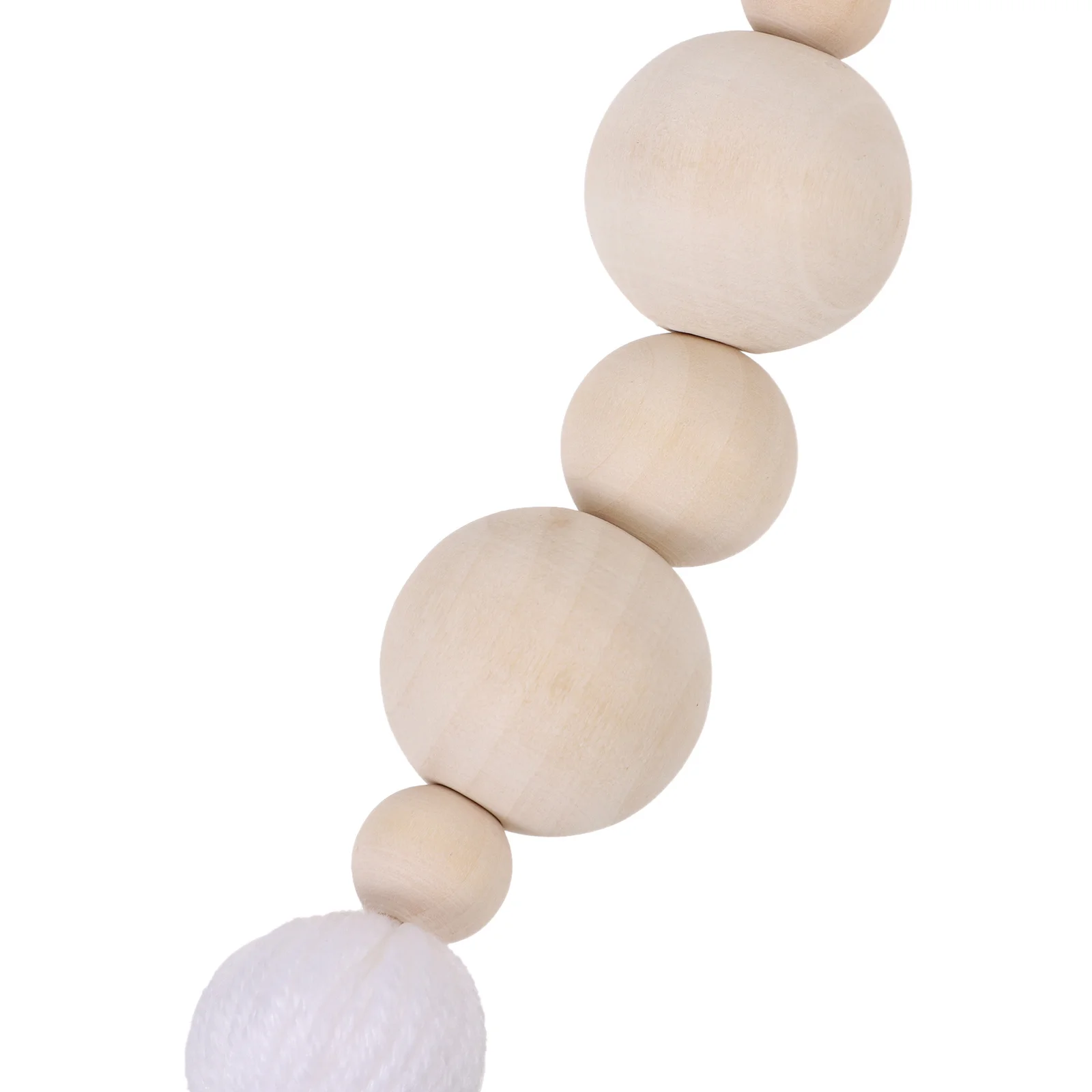 

Moon Wooden Beads Pendant Rustic Farmhouse Wall Hanging Decor Natural Wood Garland For Bedroom Porch Garden Festival