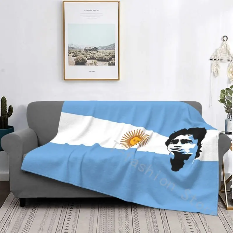 

60x80 Inch Argentina Home Textile Luxury Adult Gift Warm Lightweight Blanket Printed Soft Thermal Blanket Boy Girl Blanket