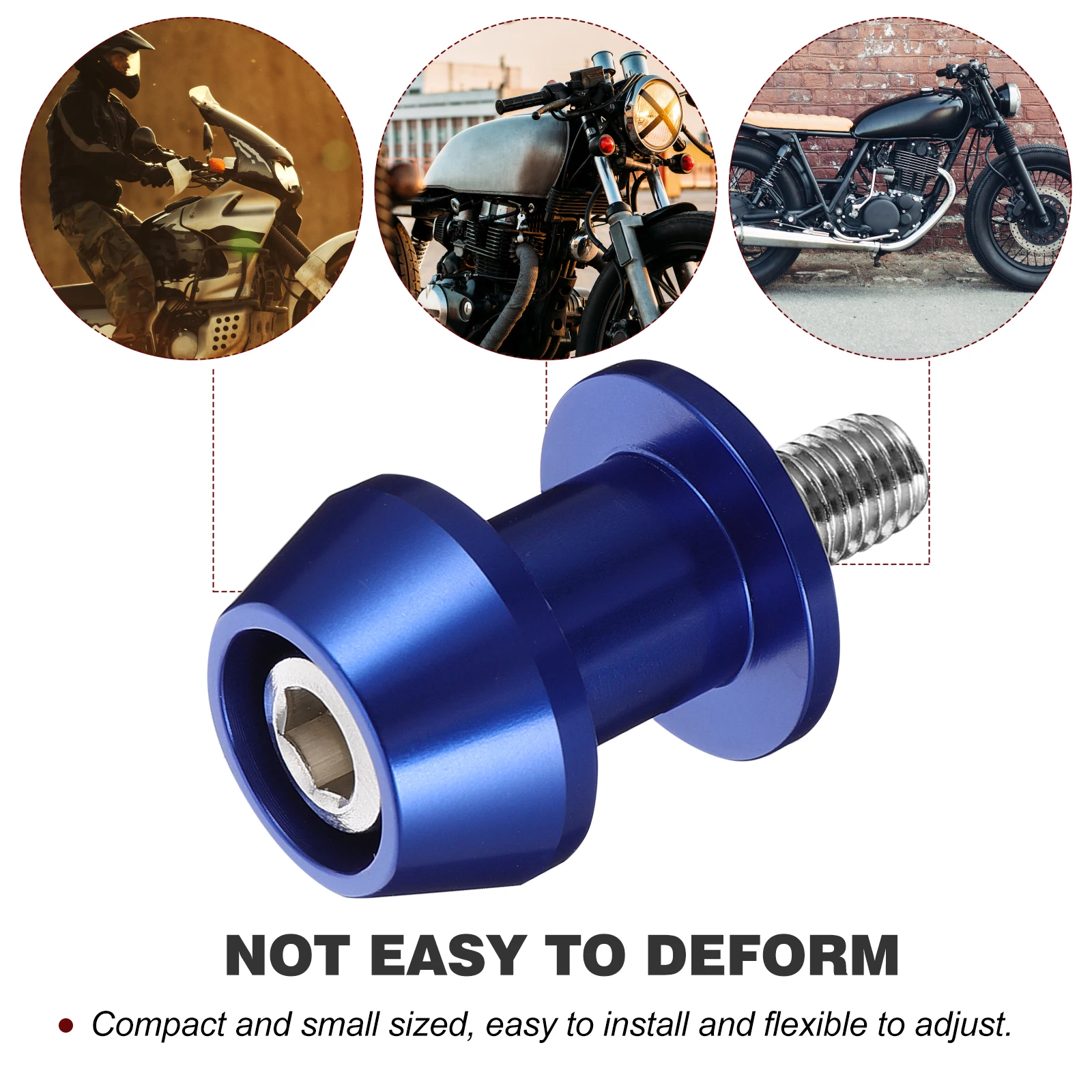 

2Pcs Motorcycle Rear Lift Screws 8mm Diameter Aluminum Swing Arm Stand Screw Rear Lift Points Flexible Motorcycle Parts