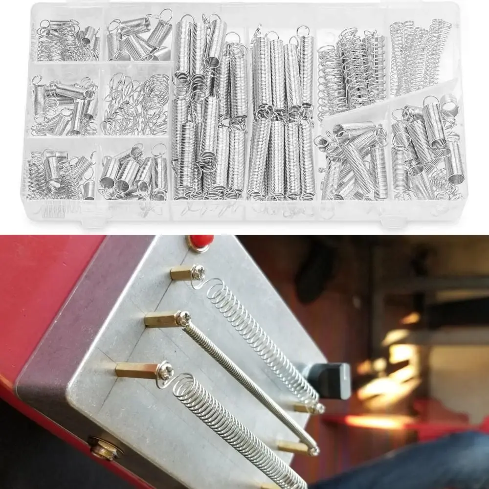 200 Pcs 20 Sizes Metal Tension Springs Replacement Kit Stainless Steel Burliness Compression Springs Spring Coil Durable