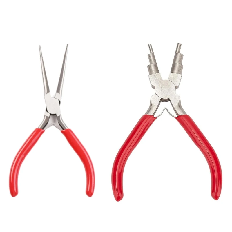 

Round Pliers with Double Spring Long Nose Pliers Essential Jewelry Tools Pliers for Artistic Crafts and Jewelry Making