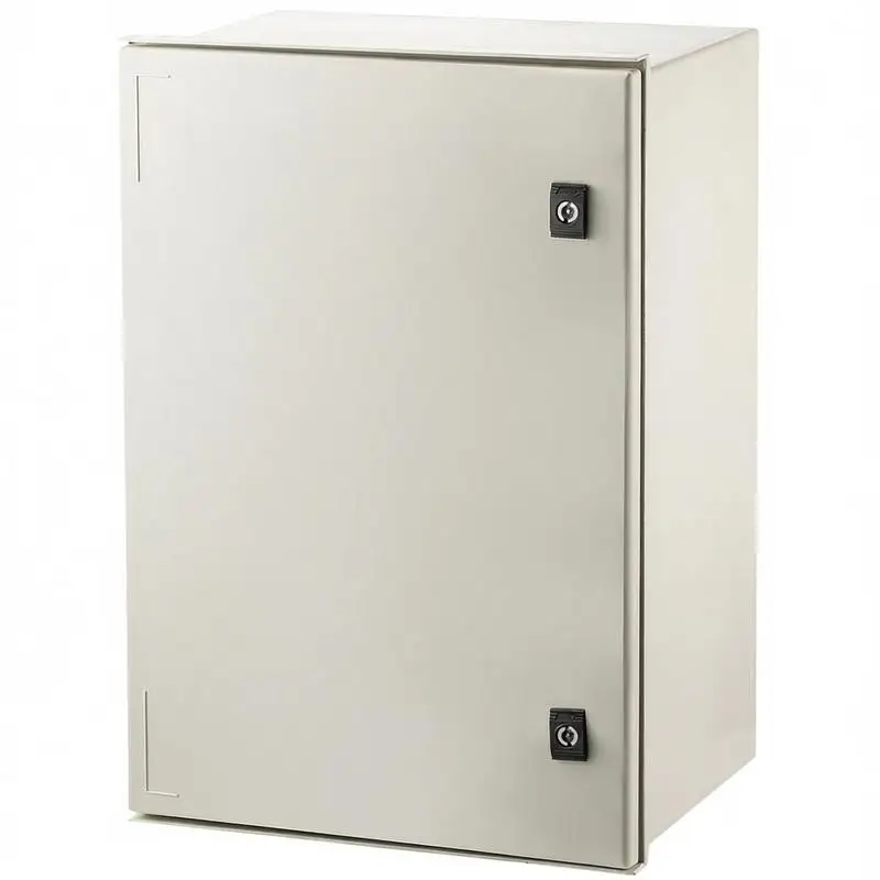 Gabinete Eléctrico Metálico de 24 x 16 x 9'' para Sistemas Solares, Sitios Industriales, Fábricas y Granjas, Caja de Conexiones IP66 a Prueba de Polvo para Interiores y Exteriores, Placa de Montaje de 60 x 40 x 23 cm, Caja de Montaje en Pared con Acabado Gris, Construcción Resistente, Mecanismo de Bloqueo, Puerta con Bisagras, para Proyectos