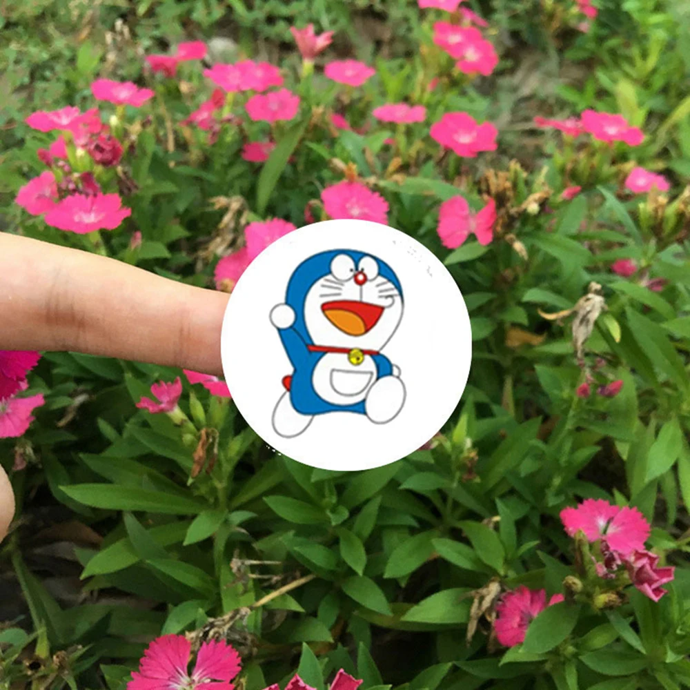 500pcs/Roll Anime Cartoon Doraemon Stickers Laptop Guitar Skateboard DIY Decoration Cute Book Phone Case Kawai Kids Sticker Toy