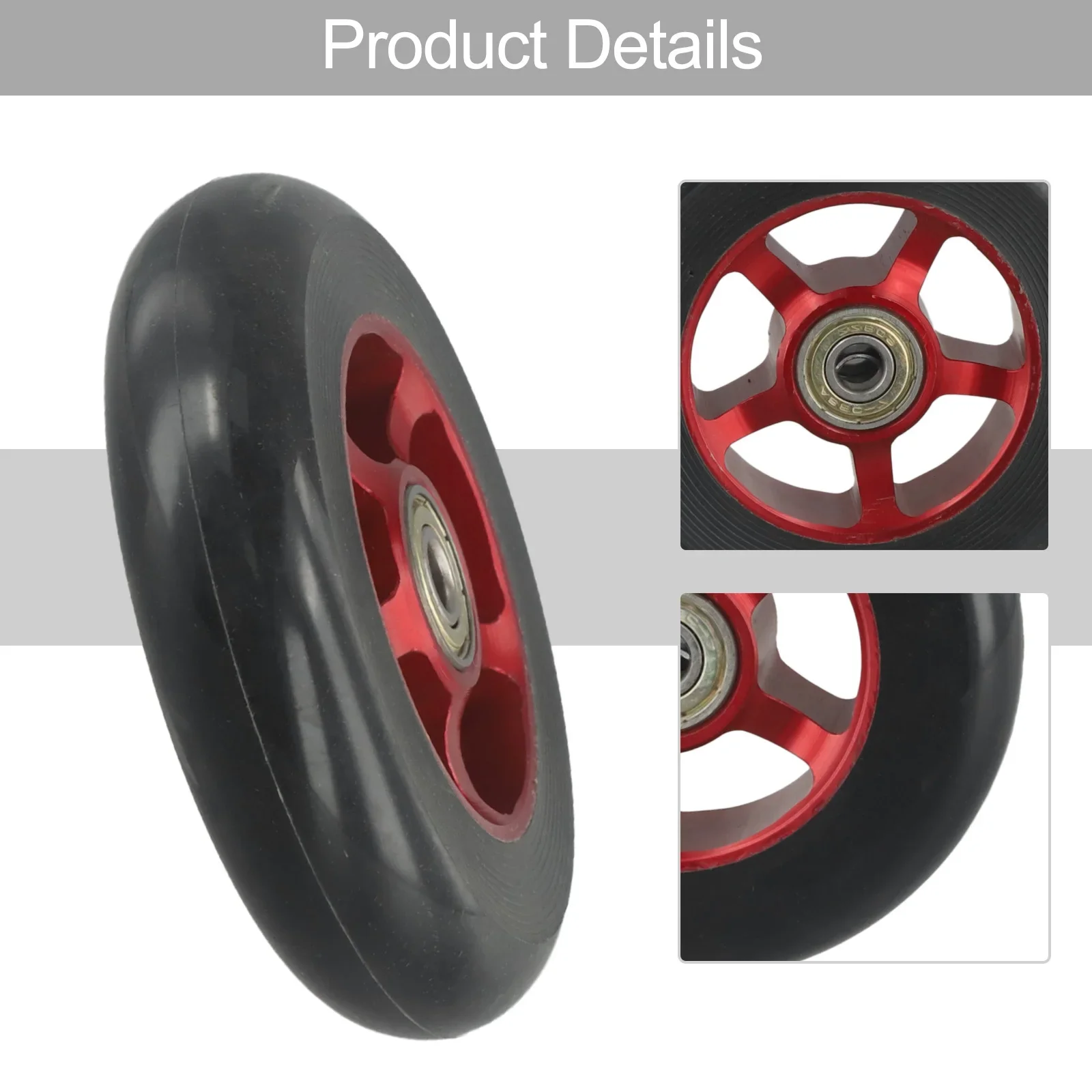 1pcs 100mm Pro Scooter Wheels Pair Stunt Scooter Replace Wheels High Elasticity Hub Long Service Life High Carbon Steel Bearings