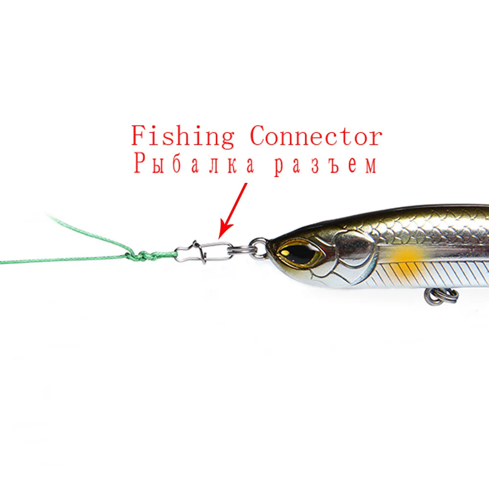 50 Uds. De broche de pesca con gancho, accesorios de Clip Fastlock, aparejos para anzuelo de señuelo giratorio de barril