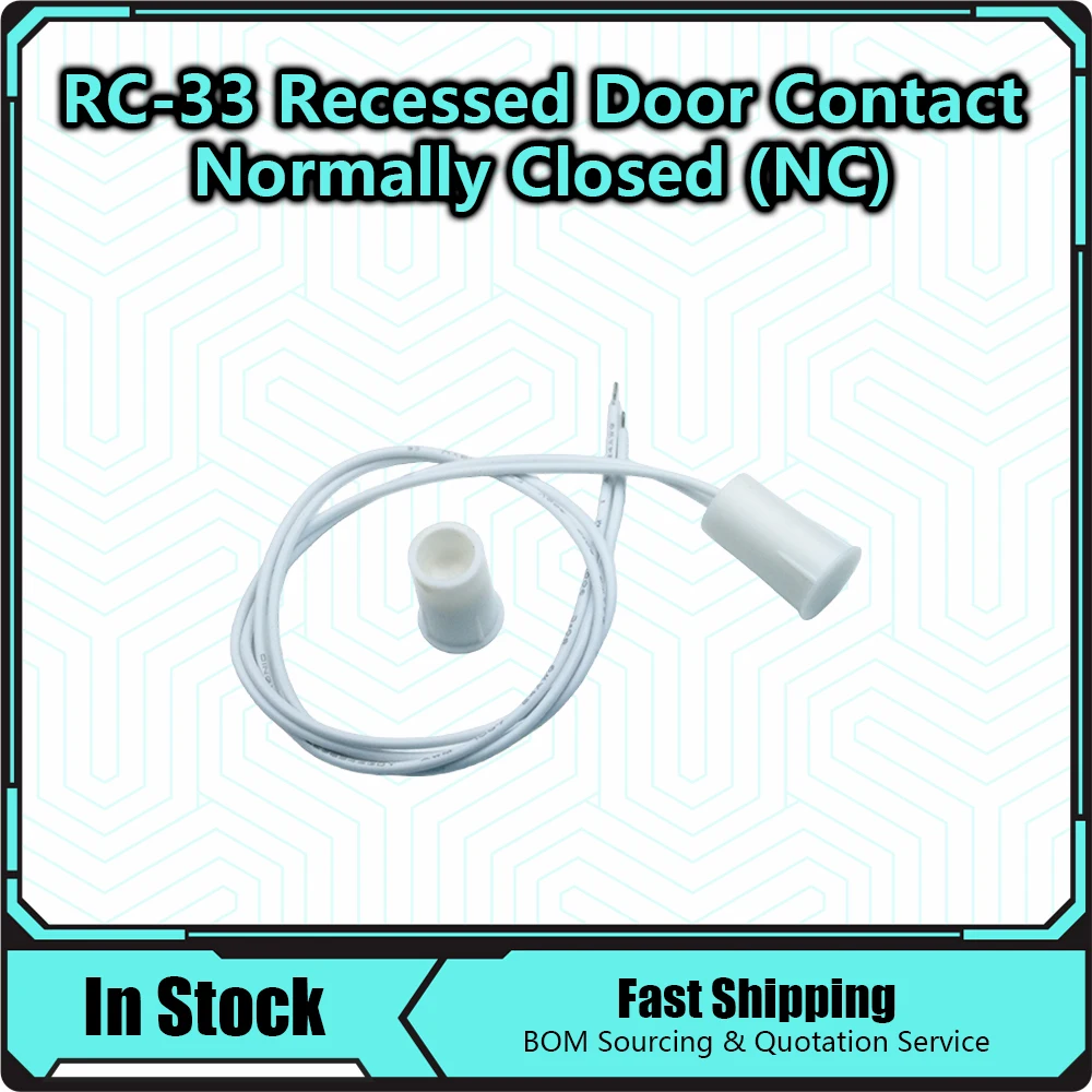 RC-33 Recessed Door Magnetic Switch Door Magnet Alarm Detector Sensor Home Security Alarm DC 100V 300mA MC-33