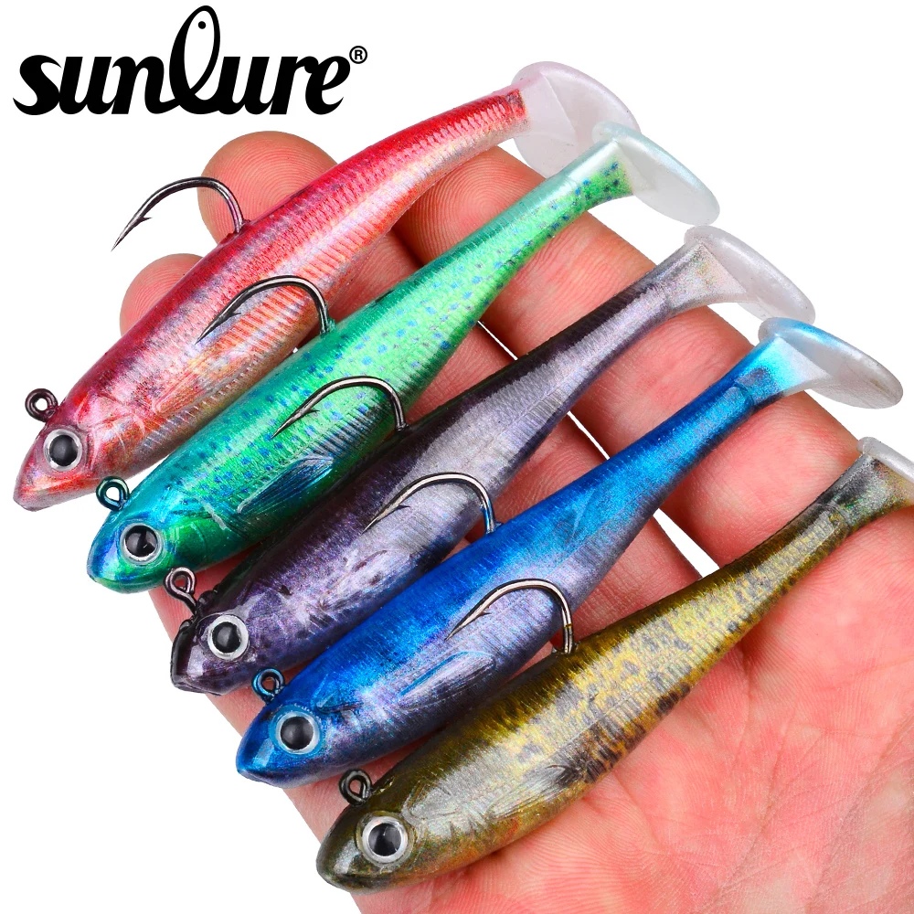 

PROBEROS 5pcs Multicolor Shad Tail Soft Lures 6.5G 12.5G Trout&Spinning Lures with Hook Fishing Lures Artificial Bait Wholesale