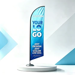 Custom Feather Flag Only Swooper Without Pole Beach Flag  Any Size Logo Color Travel Company Advertisement Brand Banner