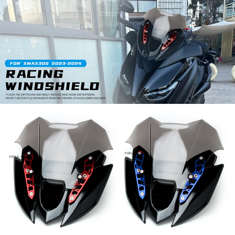 

For Yamaha XMAX300 X-MAX X MAX NEW Windscreen Windshield Moto Sports Screen Wind Deflector Visor Accessories XMAX 300 2023-2024