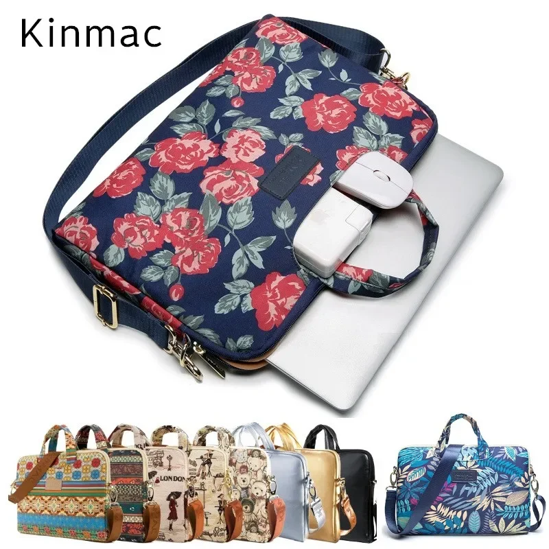 Afbeelding 5: Kinmac Merk Messenger Handtas Laptoptas 13,14,15.4,15.6,16 Inch Man Dame Vrouwen Case Voor MacBook Air Pro Notebook computer PC