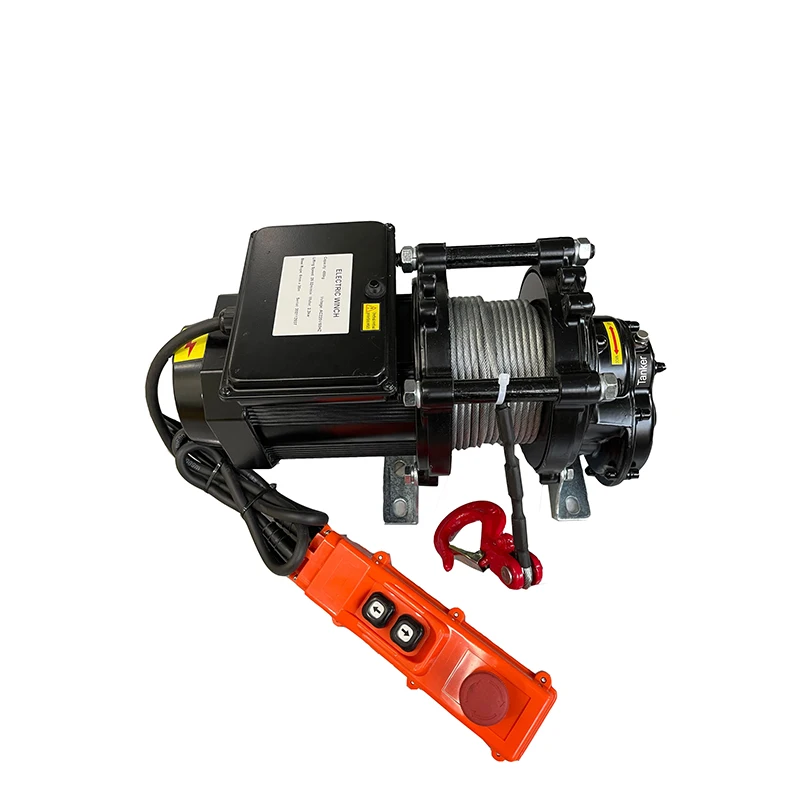 ALLMAN Portable Fast Speed Winch 220V 380V 400KG Electric Wire Rope Pulling Winch for Home Use Hoisting and Mini Crane